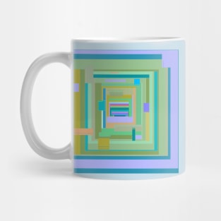 Seashore on Jupiter geometric pattern in blue green purple Mug